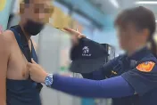 影/想跑去哪！中壢正妹警超商強力阻詐　男車手被壓制糗露點