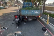 快訊/台中恐怖車禍！大貨車違規停紅線　後方騎士無煞車猛撞爆頭亡