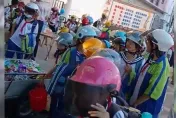 廣東小學強制規定學生「戴安全帽上下課」　教育局傻眼出手了