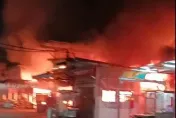 影/台中東興市場深夜大火　婦人一度受困...正義哥衝火場拖出