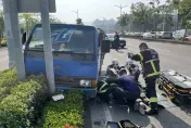 快訊/高雄左營死亡車禍！小貨車突撞中央分隔島　駕駛不治疑「撞車前已昏迷」