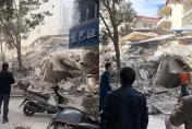 影/修著修著就垮了！江西7層樓公寓突塌「塵土飛揚」　官方：去年鑒定為危房