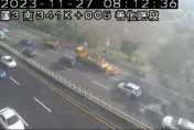 快訊/國道3號台南段5車連環撞　後方車流回堵2KM