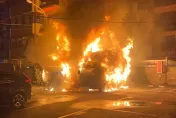 林口停車場恐怖火燒車！　車主慘損300萬「疑有人縱火」