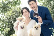穿婚紗曬超音波！《黑澀會》Apple宣布「懷孕又結婚」 　甜喊：謝謝我們愛著彼此