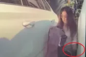 影/停車糾紛狂刮車　特斯拉「哨兵模式」拍到女子似鬼笑