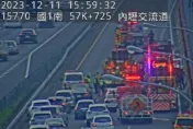快訊/小貨車自燃！國1高架中壢轉接道佔2車道　回堵5公里