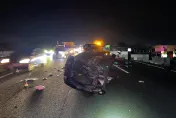 快訊/國1嘉義段死亡車禍！駕駛疑變換車道失控　釀1死5傷