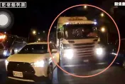 快訊/煞不住？國1林口下坡貨櫃車失控　連撞8車驚險影片曝光