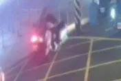 影/鬼切出事！台中妹子疑搶快左轉直衝停車場入口　直行車閃避不及慘撞上