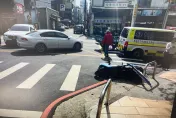 影/桃園騎士載狗遭BMW攔腰撞　人狗噴飛10公尺驚險瞬間曝