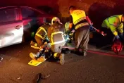 濱海公路嚴重車禍！她駕駛突跨越雙黃線撞對向車　車頭損毀4人傷