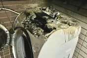 陽台沒燈突發奇想點蠟燭照明　不慎引燃洗衣機整台燒熔