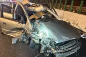 影/直擊！國1西螺驚悚車禍　男乘客遭拋飛重摔「腦組織外溢」當場身亡