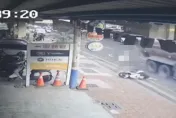 影/死亡瞬間！砂石車變換車道擦撞機車　34歲高雄護理師下班遭輾斃