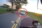 影/女三寶逆向超車擦撞休旅車！下秒直奔草原「田中站」　幸僅受輕傷