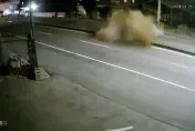 影/彰化深夜「柏油路炸開」驚人現場曝光！疑瓦斯公司測試不慎引發氣爆