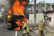 快訊/台南善化「行動怪手火球」！挖土機行進間燒起來　駕駛急跳車