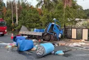 快訊/雲林古坑驚見咖啡莊園側門遭衝撞！貨車倒餿水灑滿地司機OHCA送醫搶命
