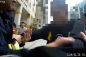 影/動手前曾問「你是陳沂嗎？」平頭男遭警管束畫面曝光…怒嗆：不要碰我