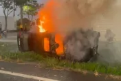 踹破玻璃死裡逃生過程曝！楊哲台南自撞火燒車險喪命　心有餘悸自述經過