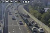 快訊/國10左營端3車追撞　西向出口「一度封閉」車流大回堵