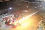 影/忍無可忍！男女凌晨路邊開趴烤肉太吵　鄰居火力全開「龍吐珠狂射2分鐘」