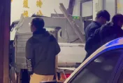 快訊/最新衝撞畫面曝！小貨車蓄意撞八堵派出所　1男警命危1女警受傷