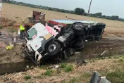 快訊/最新傷勢！國1嘉義段半聯結車衝護欄墜邊坡2重傷「意識模糊、頭部受創」