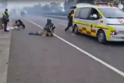 快訊/太驚悚！台78線驚傳火燒車　一家4口跳車逃命…童趴道路待救