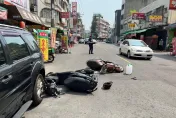 快訊/驚悚！高雄2機車對撞「煞車拉桿插進男腳掌」　緊急鋸斷送醫