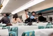 影/霸佔對號座「搶保全裝備」！高鐵黑衣男遭鎖喉、過肩摔