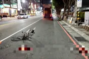 影/驚悚畫面曝！三重貨櫃車轉彎內輪差肇禍　7旬翁遭輾骨折送醫