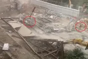 快訊/北市工地坍塌影像曝！2工人死裡逃生　北市建管處：勒令停工、開罰9萬