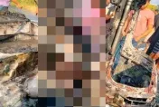 孟加拉驚傳爆炸！電動車擦撞砂石車自燃　駕駛卡坐位淪為焦屍