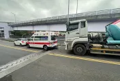 影/救人到一半慘變傷患！救護車出勤遭混凝土車追撞　變夾心餅乾4人送醫