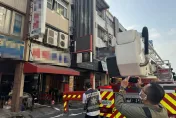 快訊/驚險畫面！高雄必比登名店「昭明腿庫飯」起火　40歲男受困3樓求救