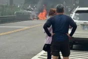 影/驚悚!台7線三峽段機車「擦山壁再衝休旅車」起火　19歲騎士送醫不治