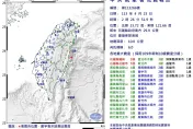 快訊/深夜連2大震！規模皆6以上「極淺層」強震　最大震度花蓮5級