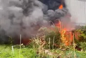影/宜蘭壯圍穀倉陷火海！「濃煙橫掃數公里」消防救災機器人都出動了