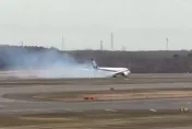 快訊/影/全日空降落「機翼狂冒白煙」北海道機場急關跑道　211人平安