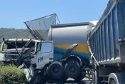 影/無煞追撞畫面！枋山「3大車撞一團」　中間油罐車駕駛被夾死