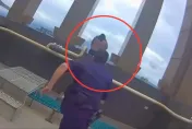 影/驚險！淡水女雙腳懸空跨坐24樓外牆　員警一個MOVE及時拉回救命