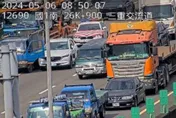 快訊/國1北向三重段「2車追撞」占用外線2車道　現場回堵中