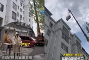 才剛生產完！家人怕女子傷口裂開　出奇招「吊車上7F載她回家」