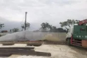 快訊/台南善化LM區工地挖斷管線！天然氣外洩　緊急灑水警戒中