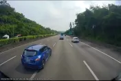 影/找死！國道切換車道硬擠聯結車遭撞飛　網嗆：這種人不配活著
