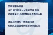 快訊/新莊球場雨勢增大！富邦悍將對樂天桃猿之戰宣布延賽
