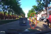 正妹騎車「長裙捲輪胎」洩春光！後方行車紀錄器全都錄　 本尊疑現身喊告