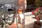 冷氣維修工人誤觸高壓電釀意外！「觸電著火」二樓摔落　全身多處重傷
